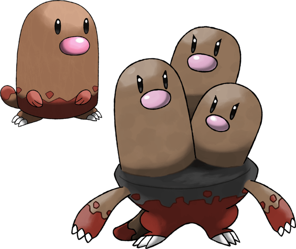 Diglett and Dugtrio (Surface Forms)