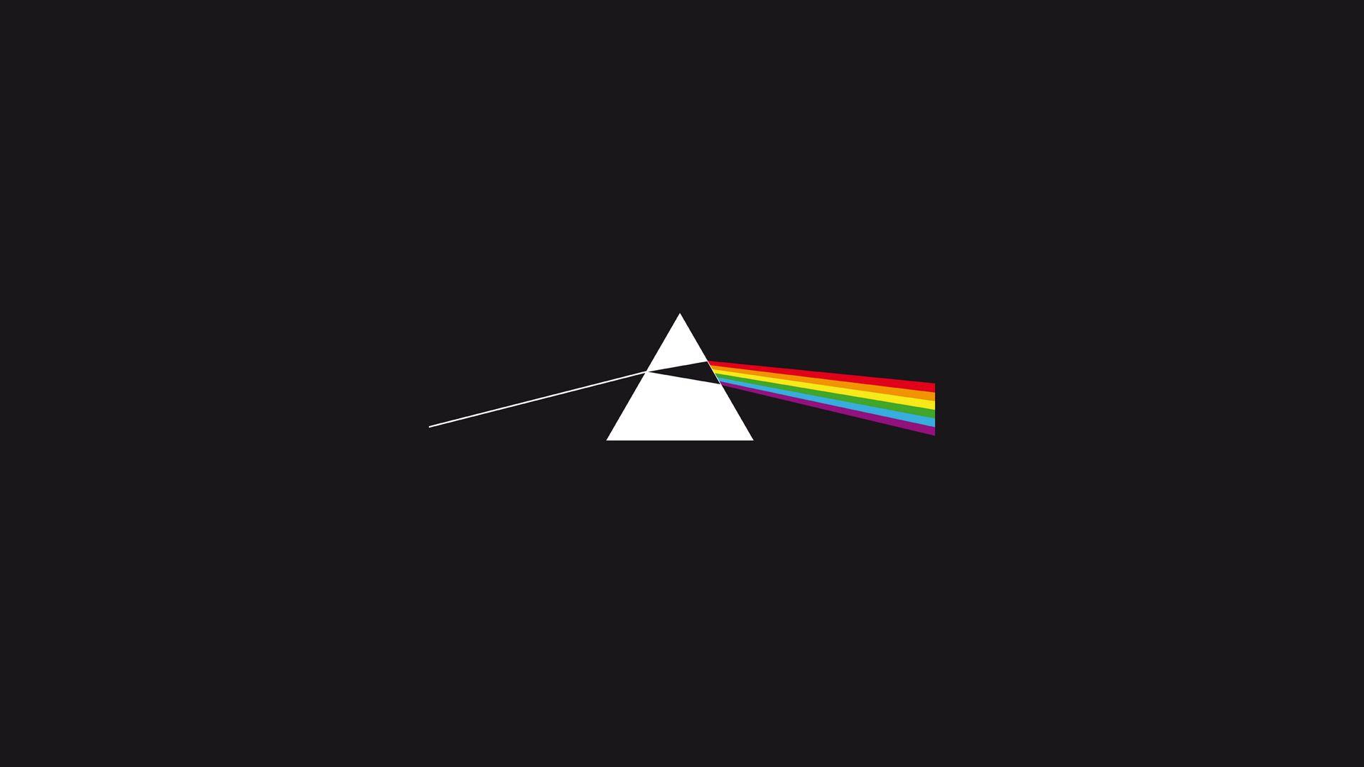 Prism Rainbow Pink Floyd Flat Minimal Illustration Desktop
