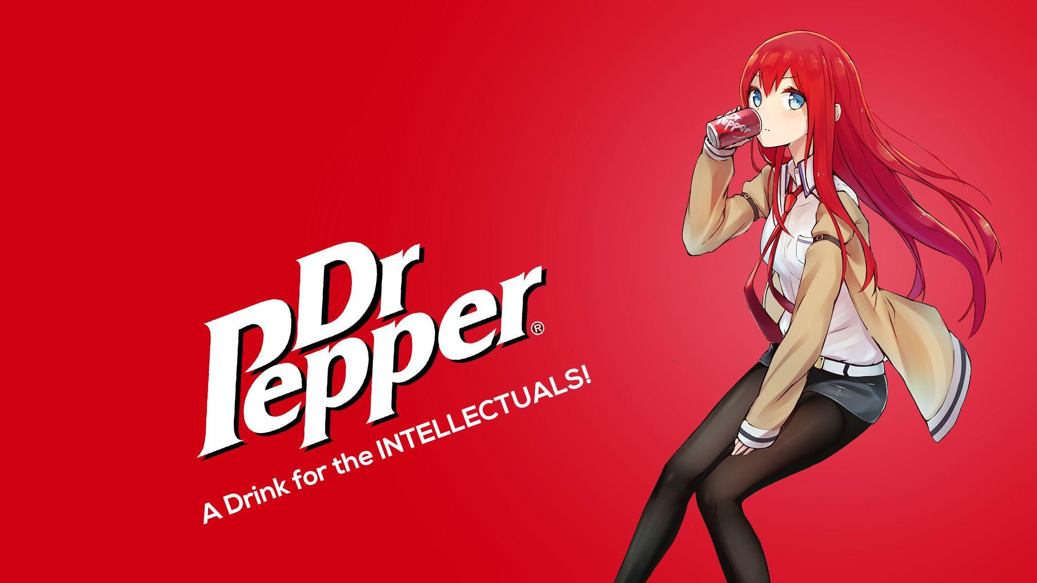 Anime Girl Drinking Dr Pepper Wallpaperx1200