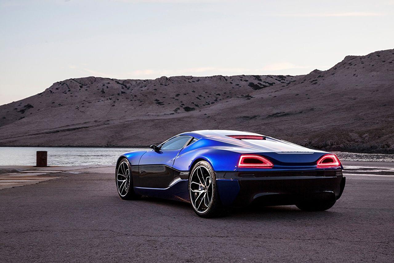 Image 2014 Rimac Concept One Blue Cars Back view