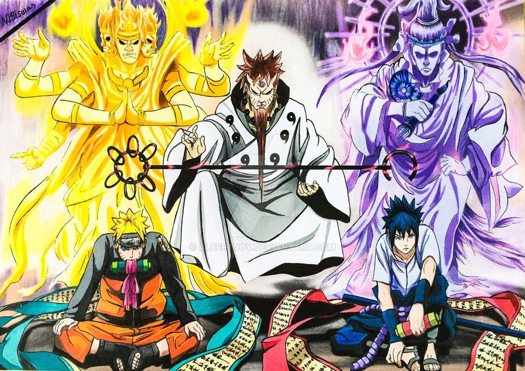 Sage of Six Paths Naruto And Rinnegan Sasuke