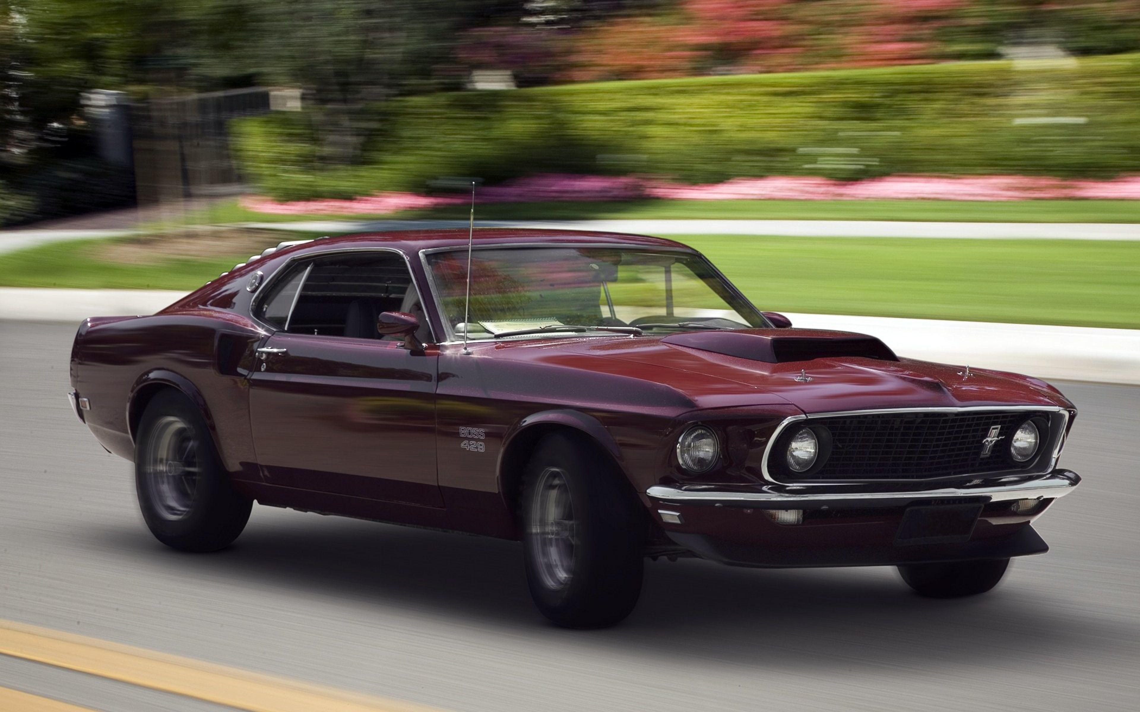 Download Wallpaper 3840x2400 Muscle car, Ford boss, 429