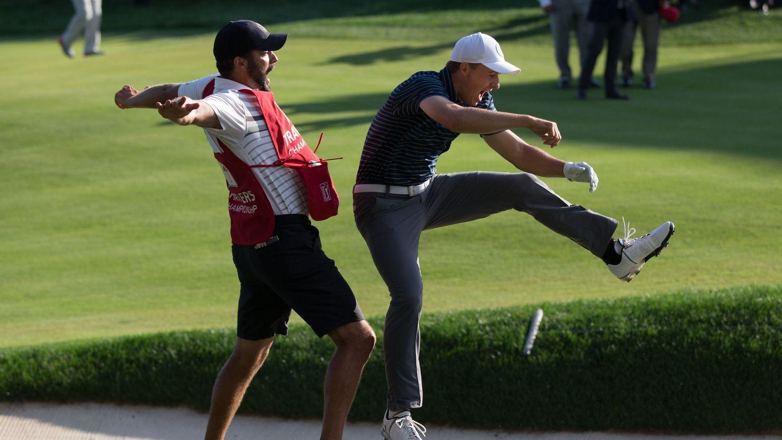 Jordan Spieth drains incredible bunker shot to win Travelers