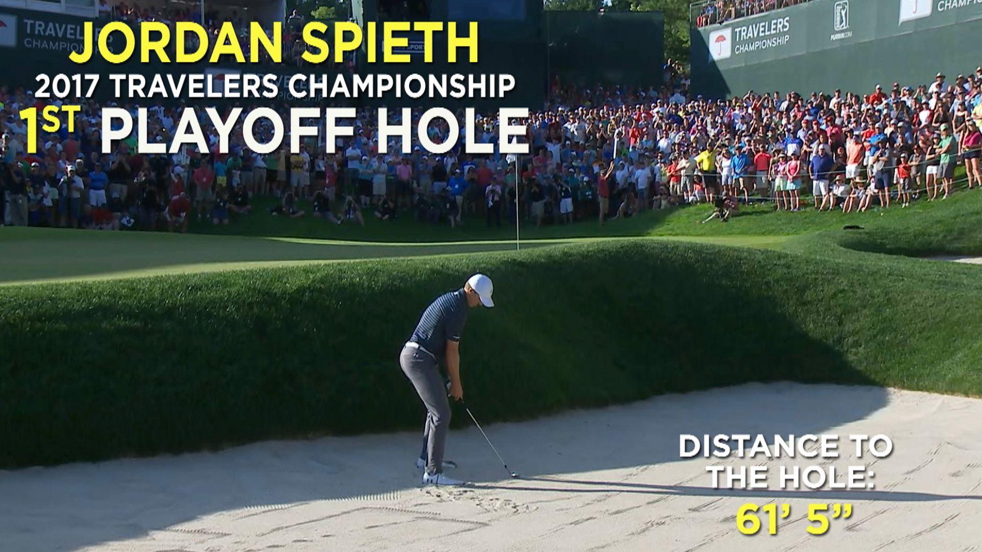 By The Numbers: Jordan Spieth's Walk Off Bunker Blast At Travelers