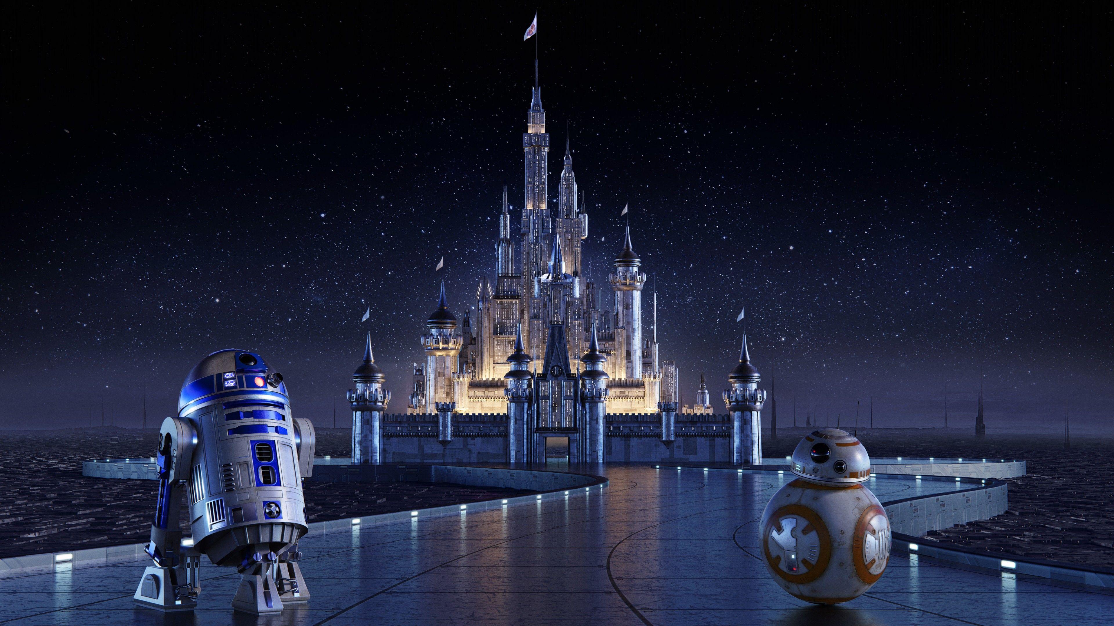 Wallpaper Disney Castle, R2 D BB Star Wars, Cinderella Castle