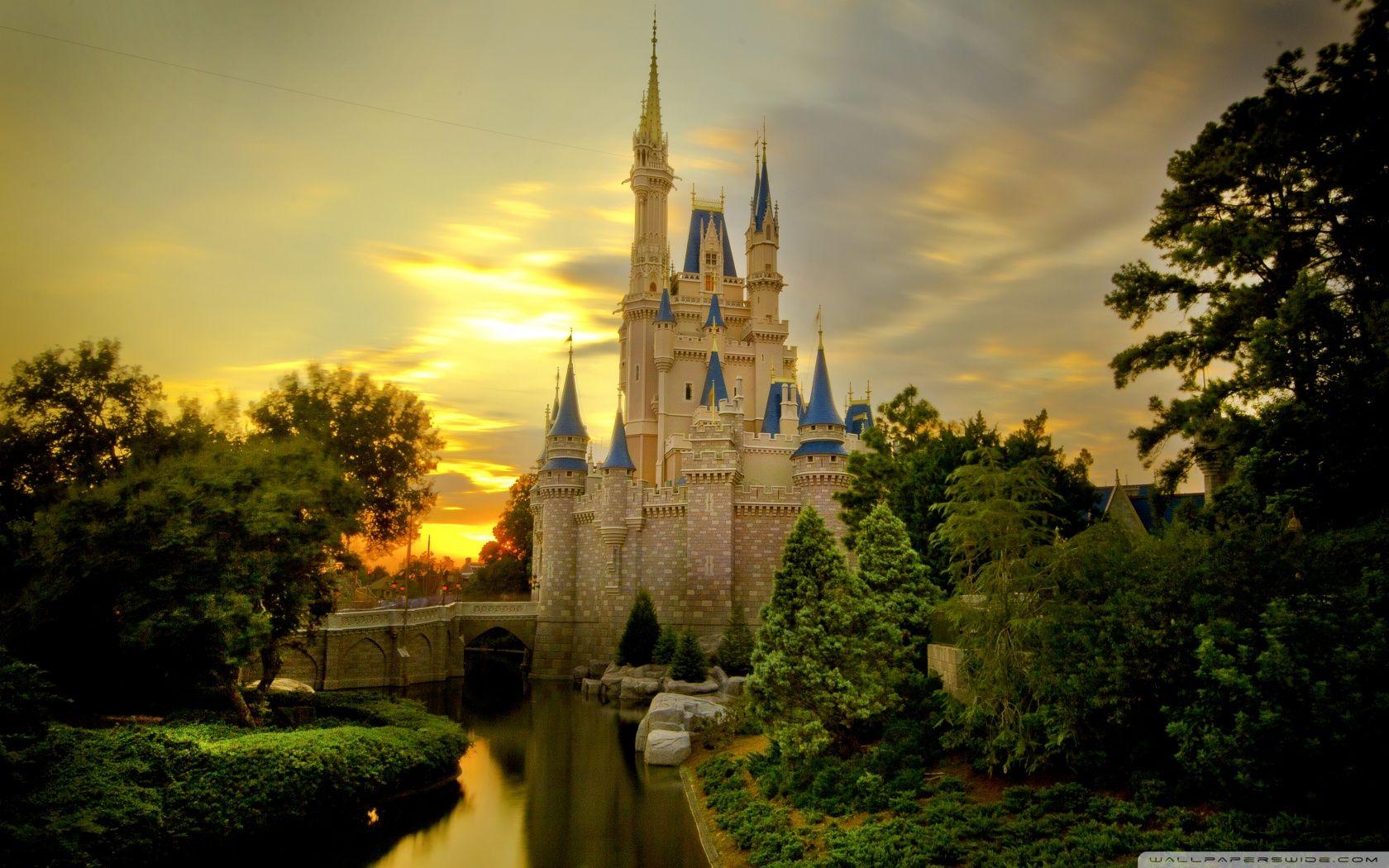 Sunset Over Cinderella Castle ❤ 4K HD Desktop Wallpaper for 4K