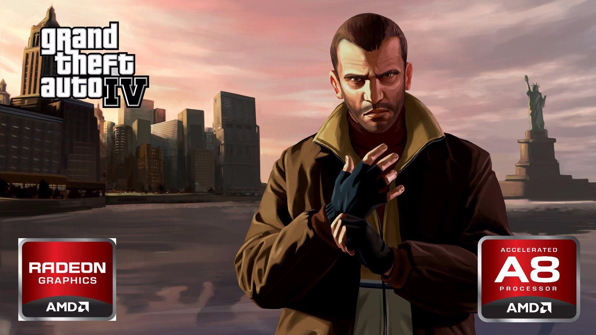 GTA IV A8 6410 R5 RADEON G50 45 #GAMING ON AMD