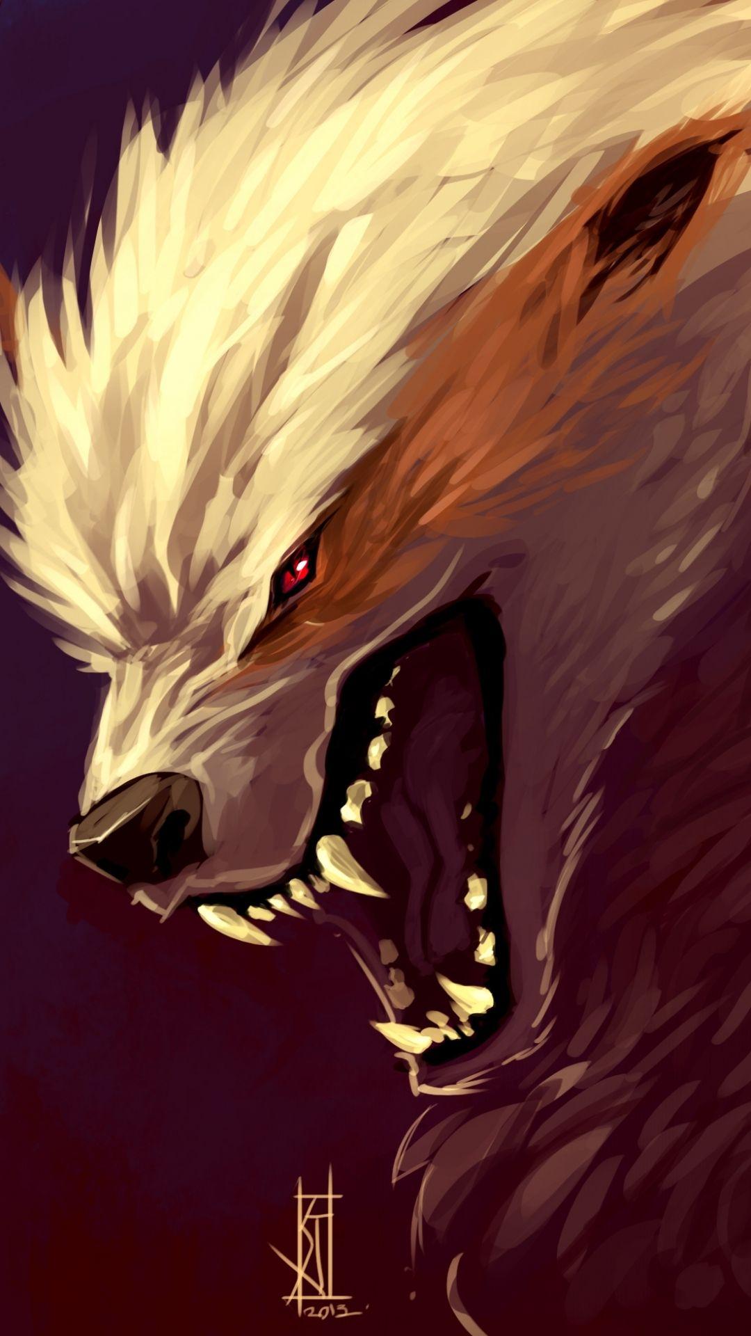 Fantasy Wolf (1080x1920) Wallpaper