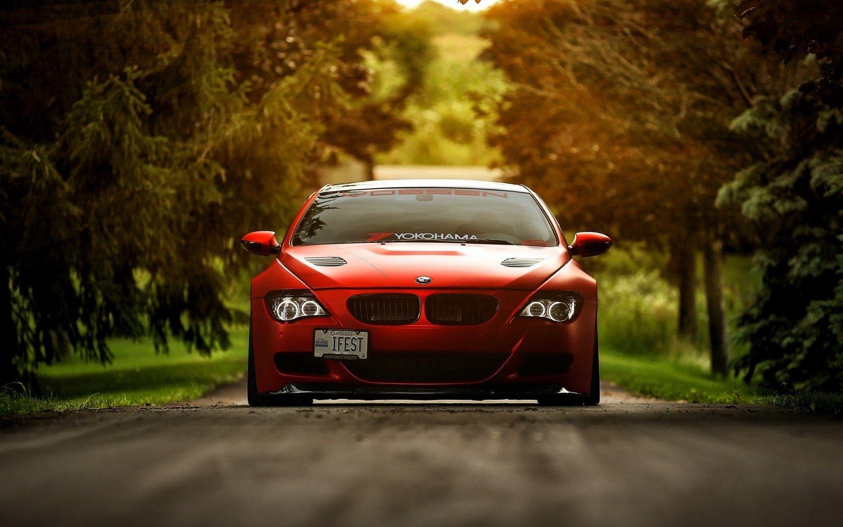 BMW M6 E63 Red Car wallpaperx1050