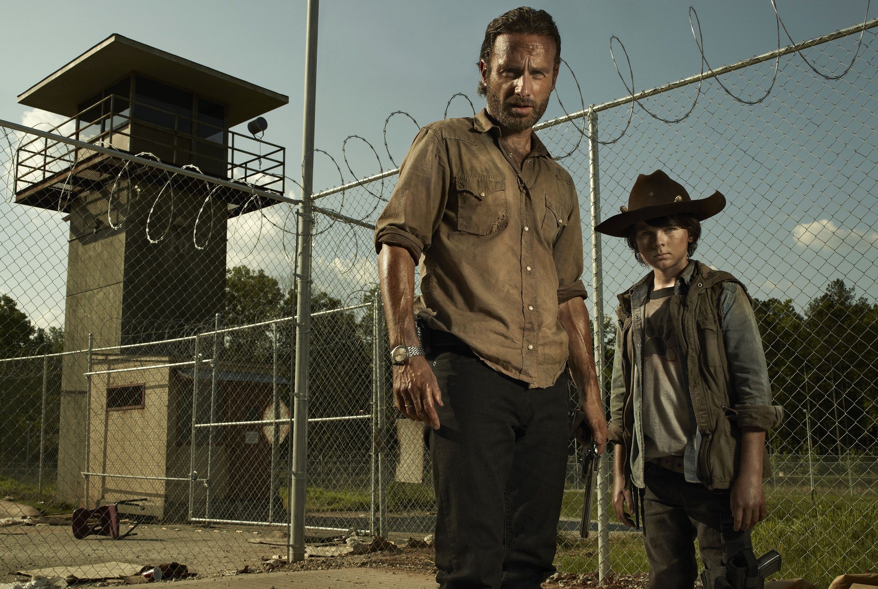 the walking dead andrew lincoln rick grimes carl grimes chandler