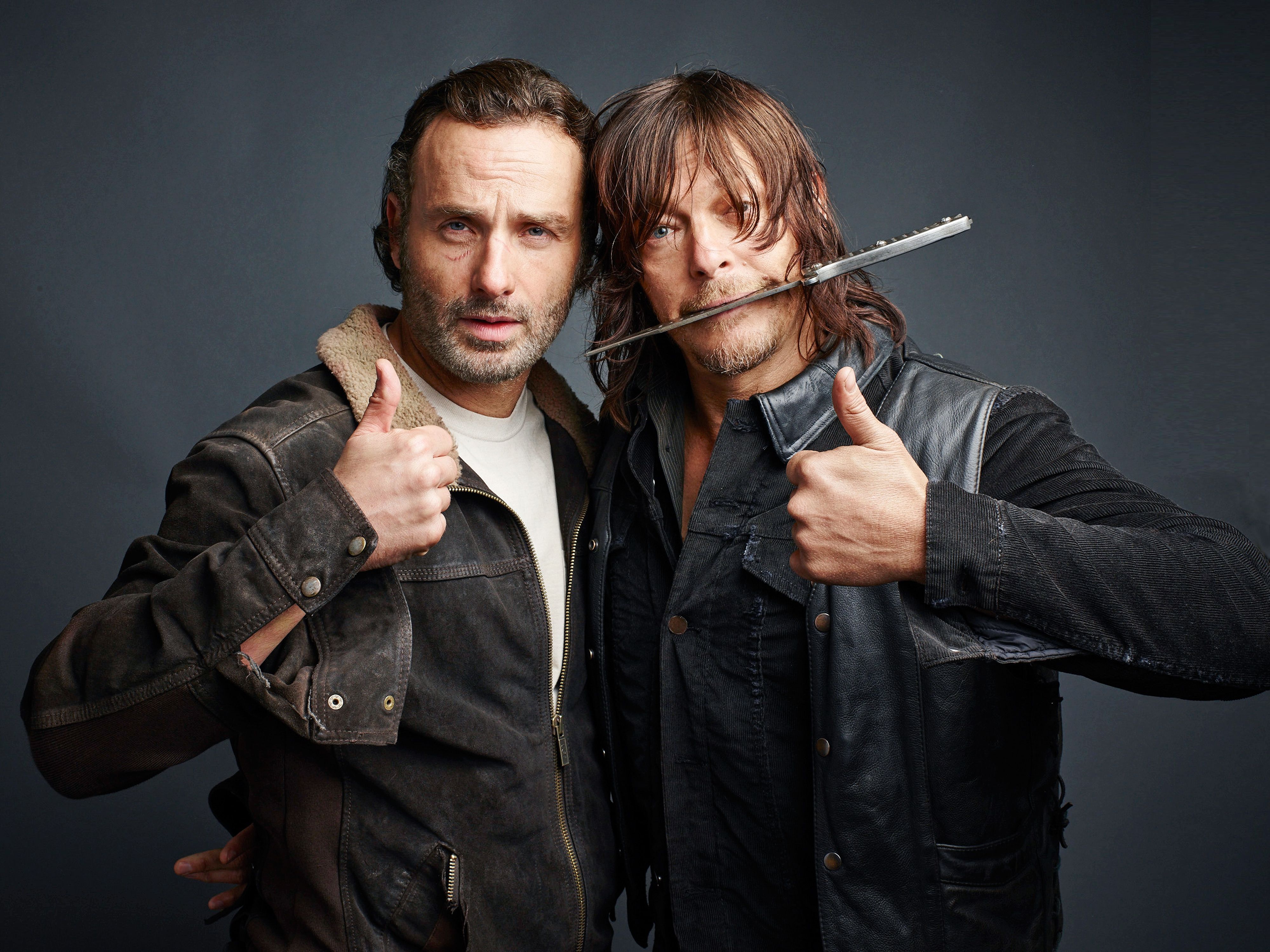 Andrew Lincoln & Norman Reedus, TV Guide Magazine. The Walking