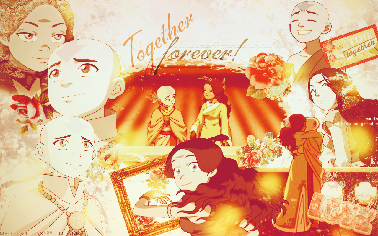Aang and Katara ♥: The Last Airbender wallpaper