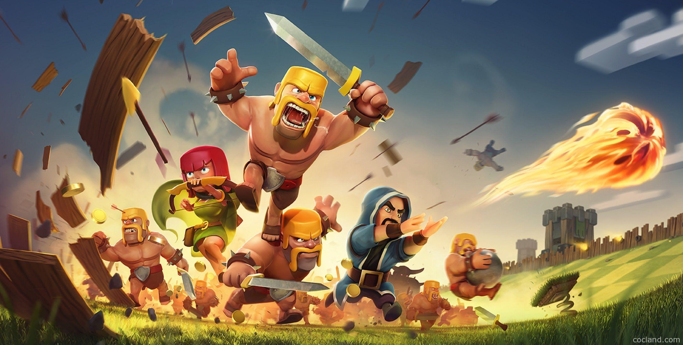 Widescreen Clash Of Clans With Wallpaper Cartoon Coc HD