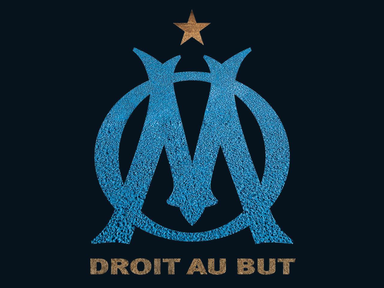 Olympique De Marseille Logo Football Club Wall Wallpaper