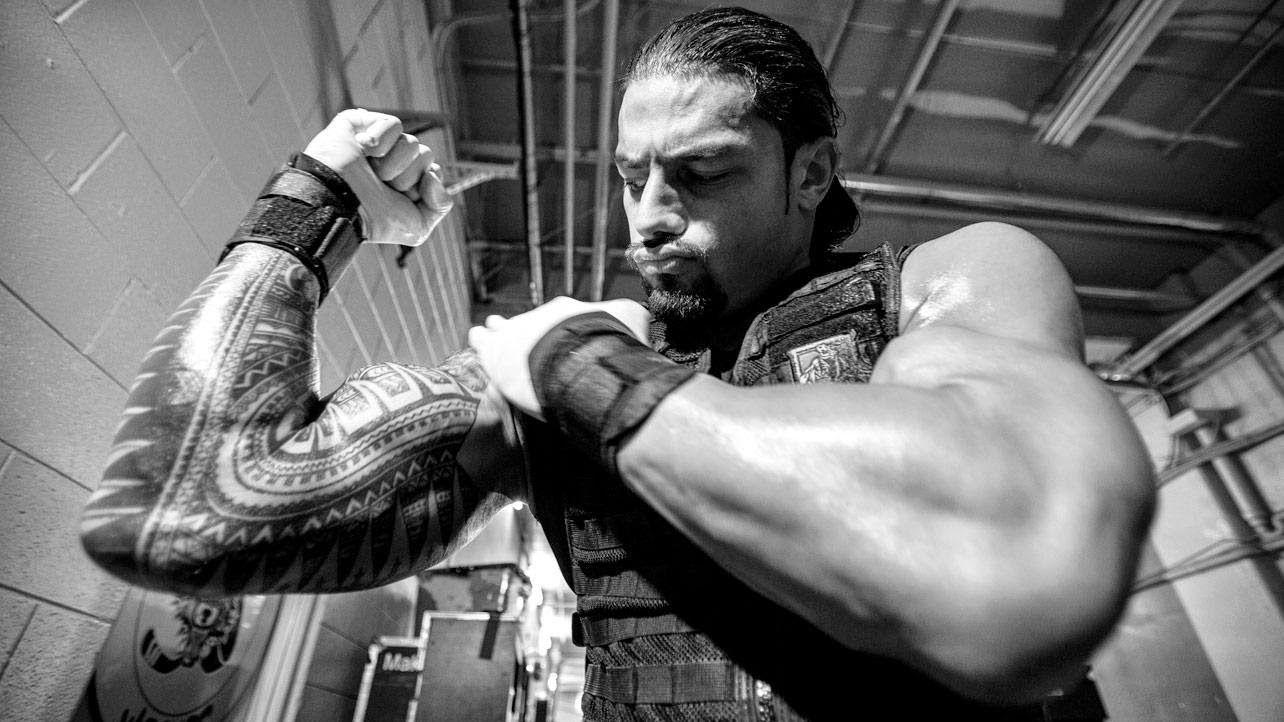 Bruised eye and all he's still HOT!!!. ROMAN REIGNS