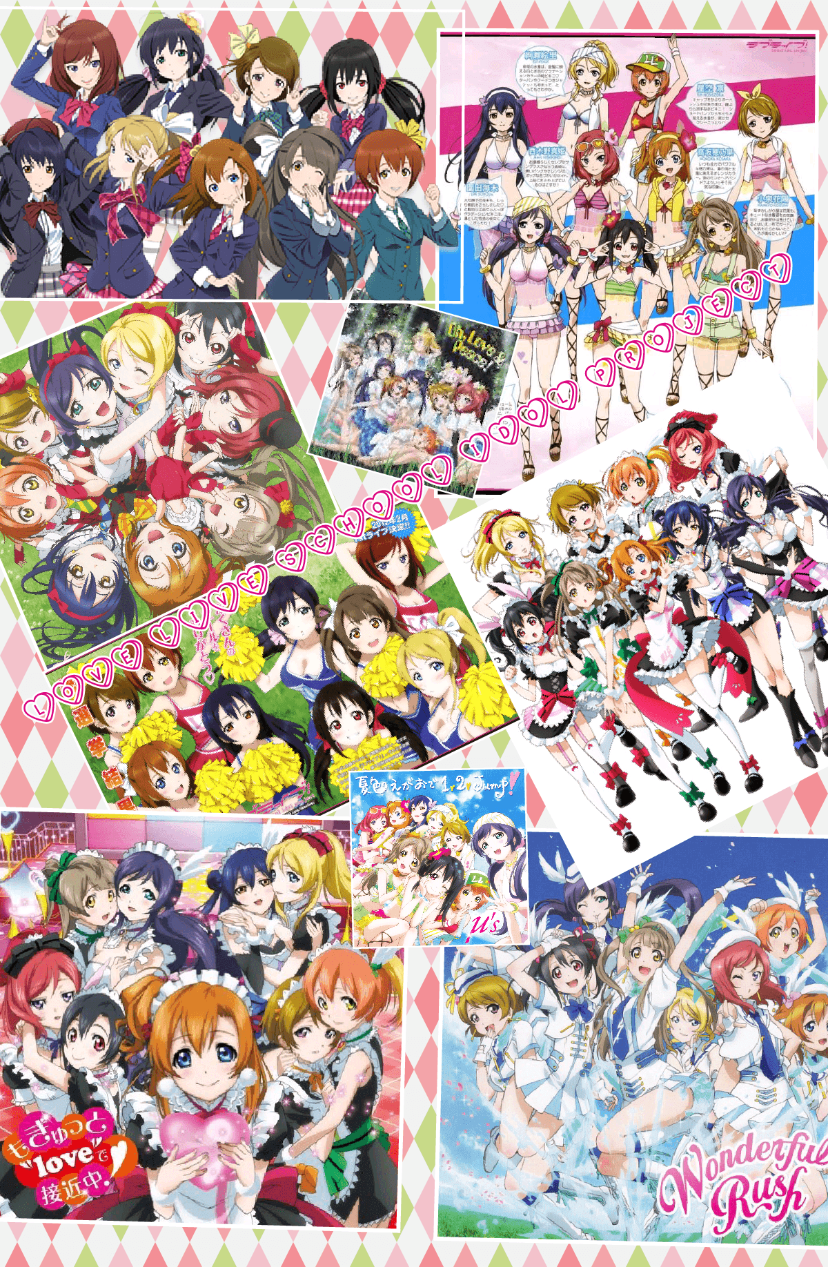 Girls Only anime club! image love live school idol project collage