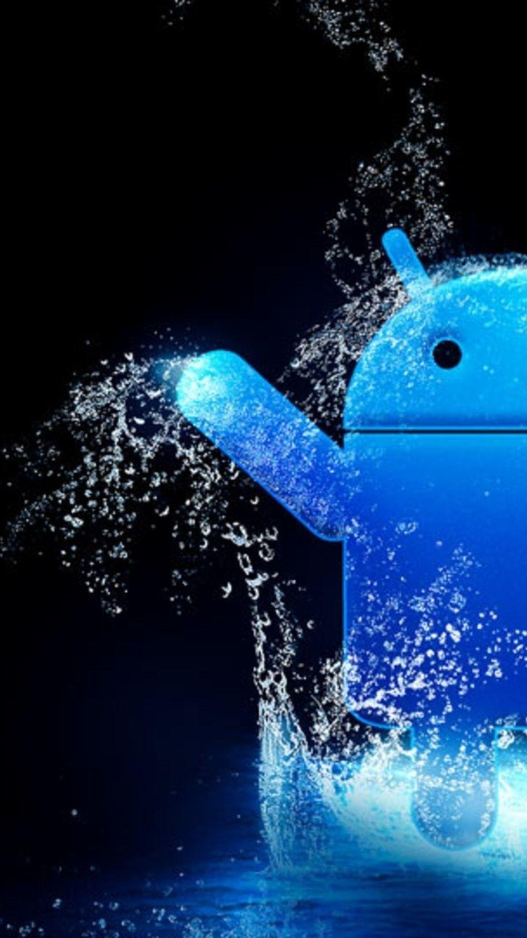 Blue Water Android Logo Android Wallpaper free download
