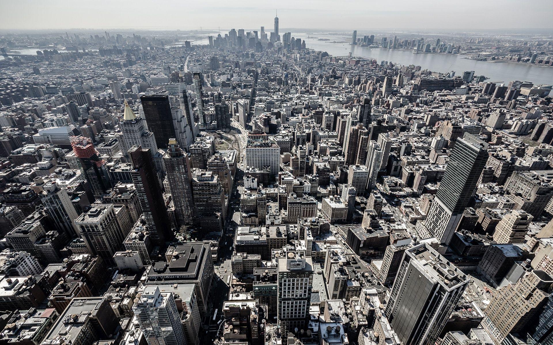 New York City View From Empire State Building Desktop Wallpaper