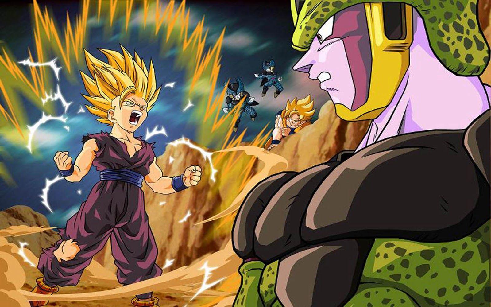 Wallpaper Gohan vs Cell. Wallpaper Dragon Ball Z