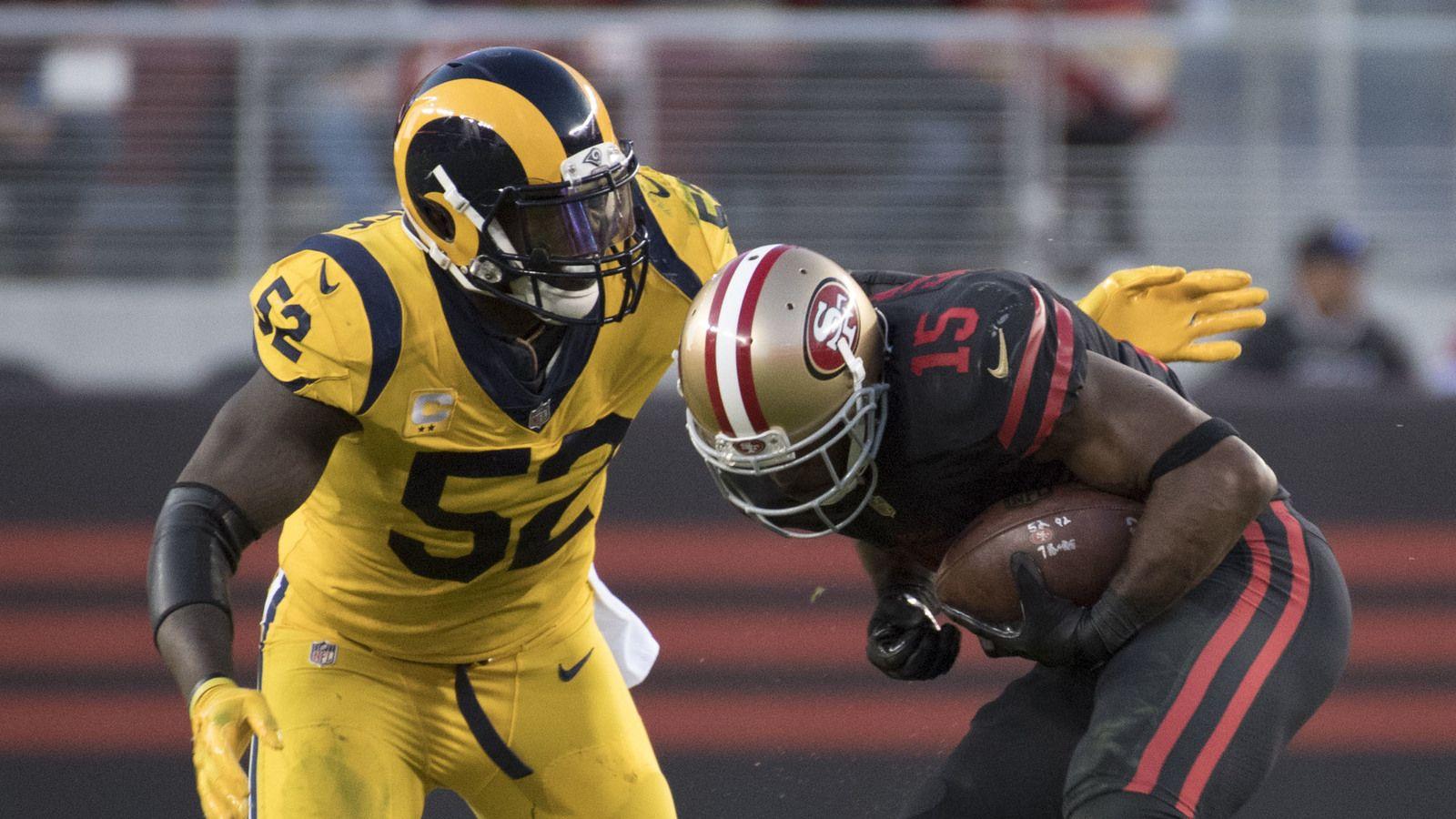 Alec Ogletree throws 49ers player to the ground