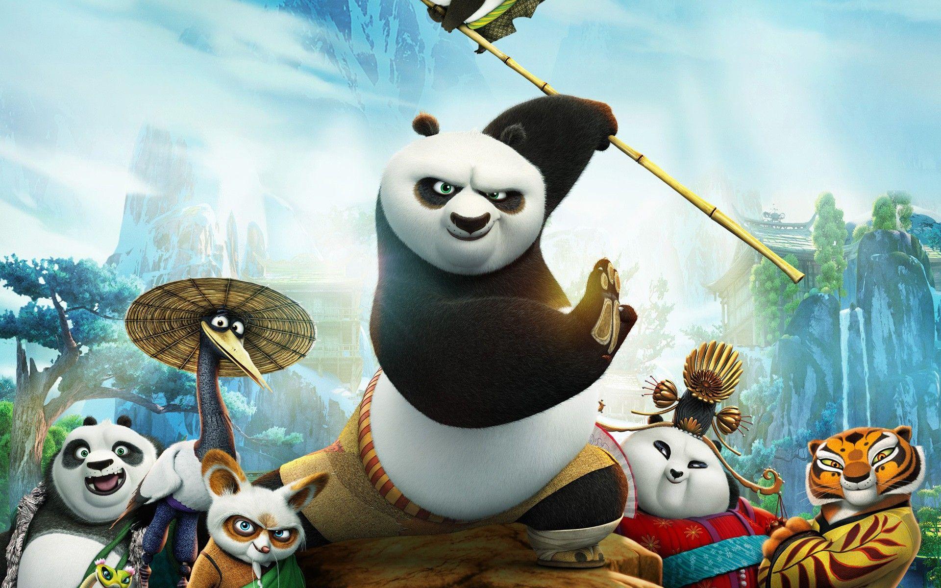Po and Pandas from Kung Fu Panda Desktop Wallpaper. HD Wallpaper