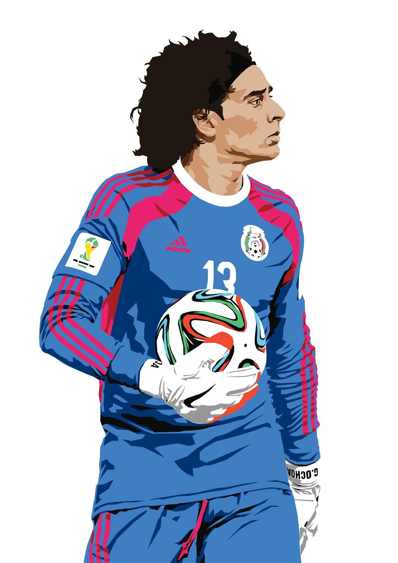 Guillermo Ochoa. Football picture, Soccer life, Sports art