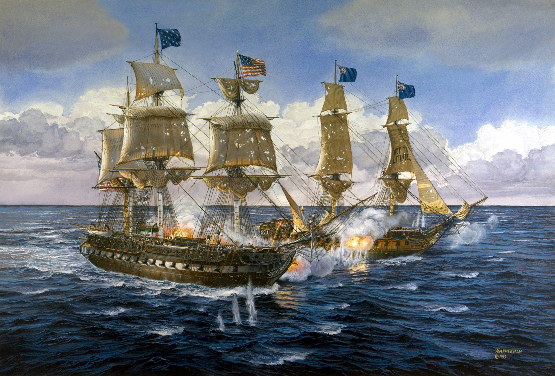 art navy painting lady luck was an american ships maritime fight