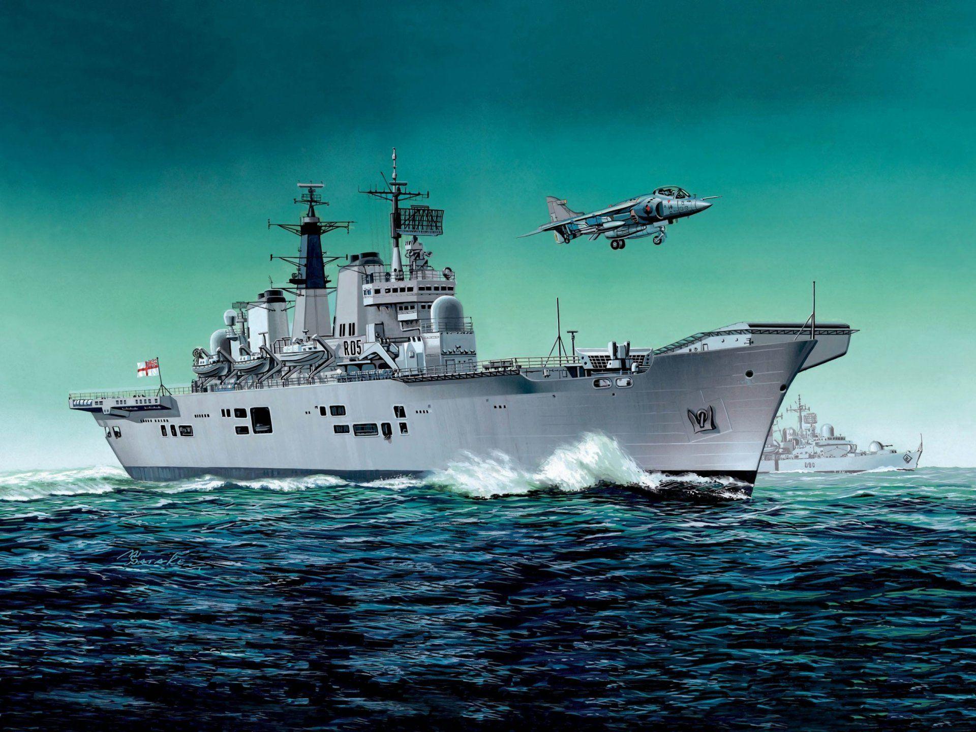 art navy ship the carrier class invincible english. unbeaten