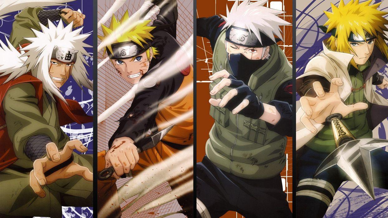 Naruto: Shippuden kunai anime Minato Namikaze Uzumaki Naruto Kakashi Hatake Jiraiya wallpaperx1080