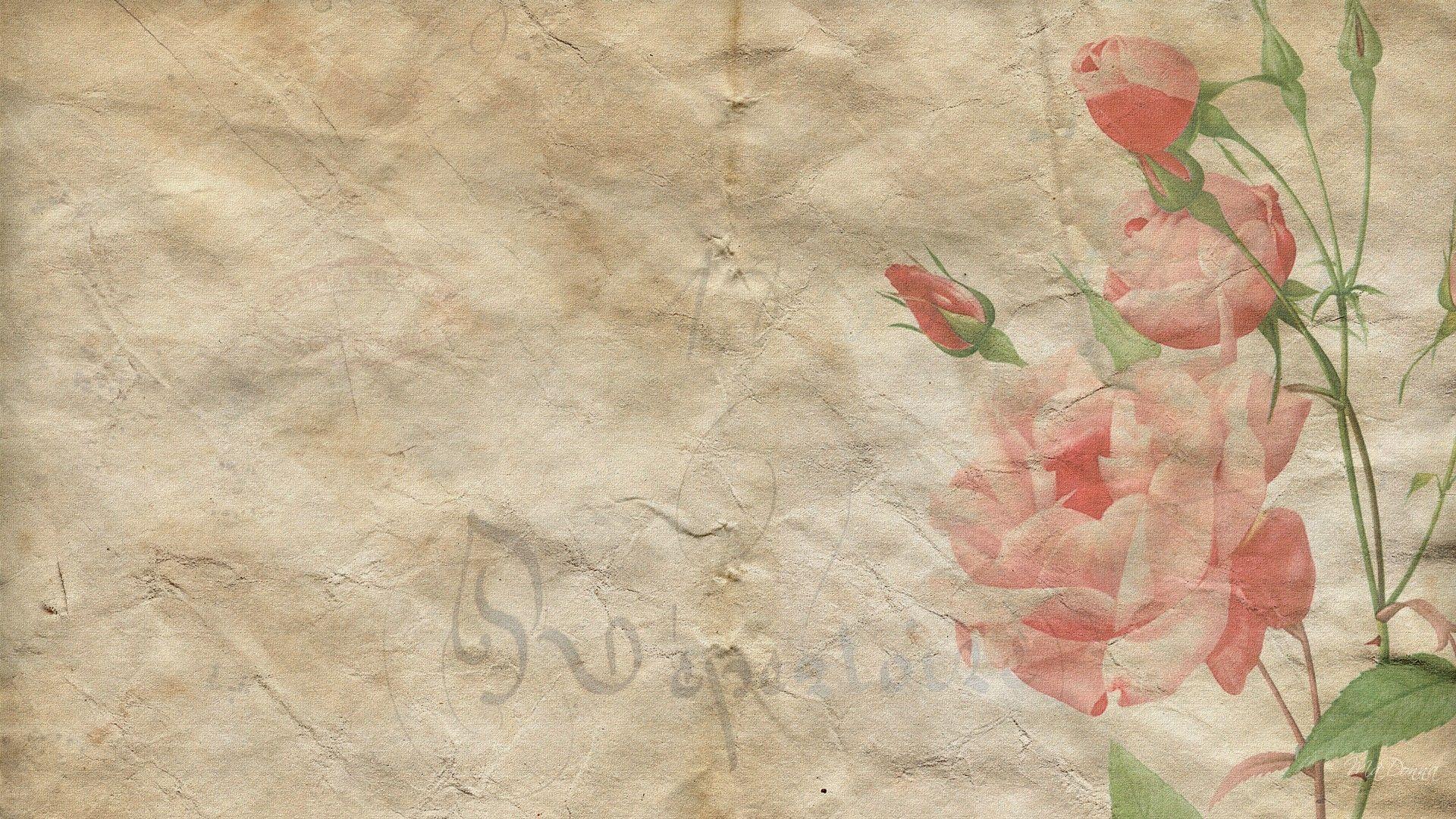 Flower: Vintage Roses Notepaper Firefox Persona Renaissance Rose