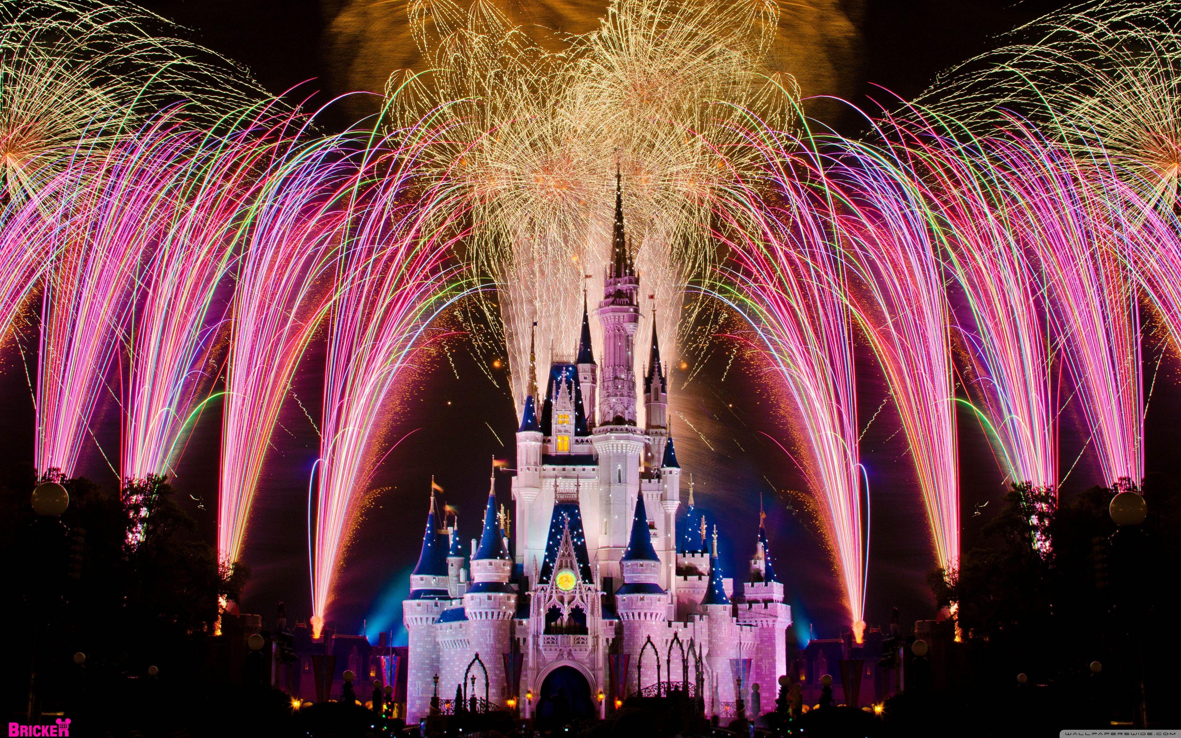 Fireworks Over Cinderella Castle ❤ 4K HD Desktop Wallpaper for 4K