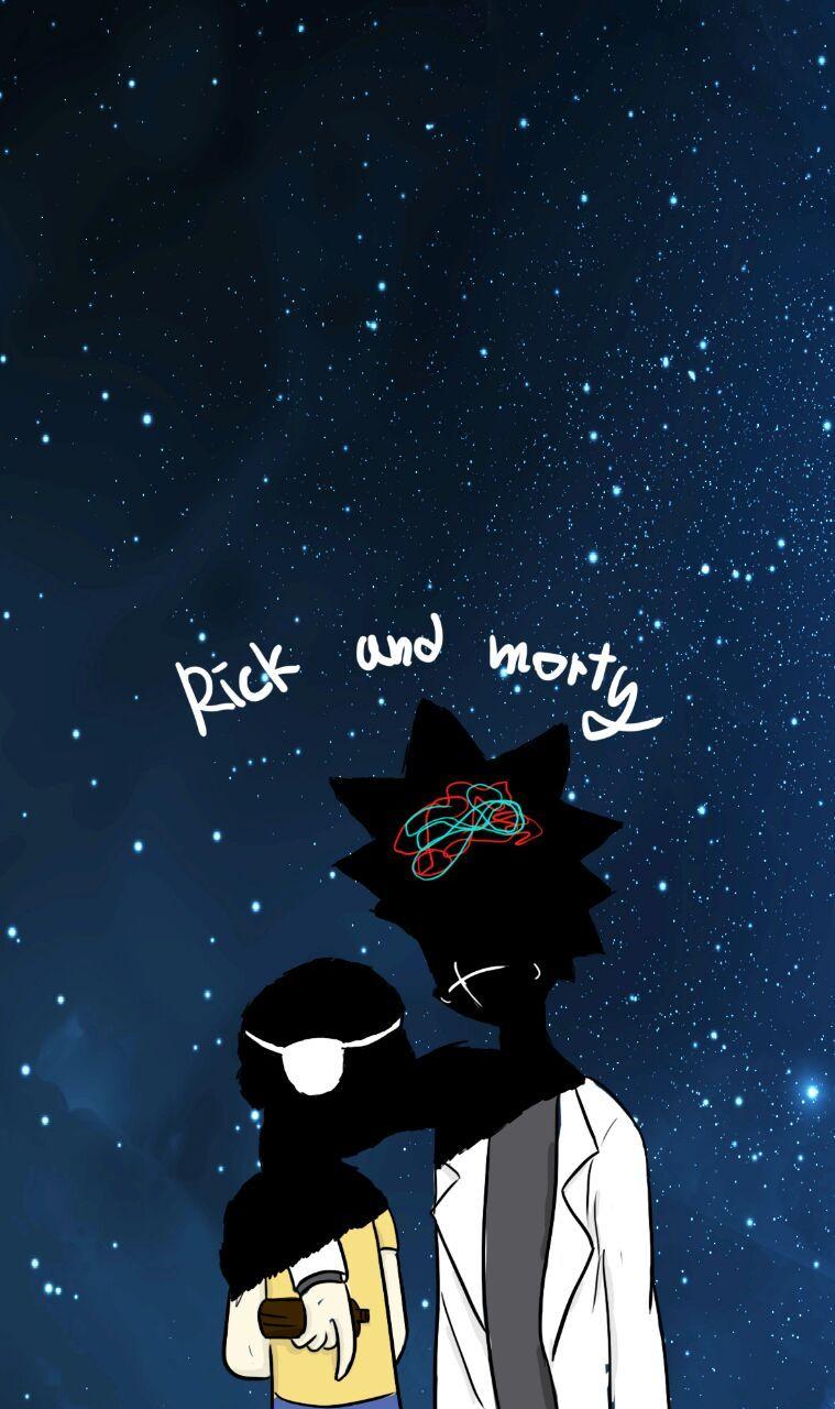 Evil Morty & Evil Rick phone wallpaper