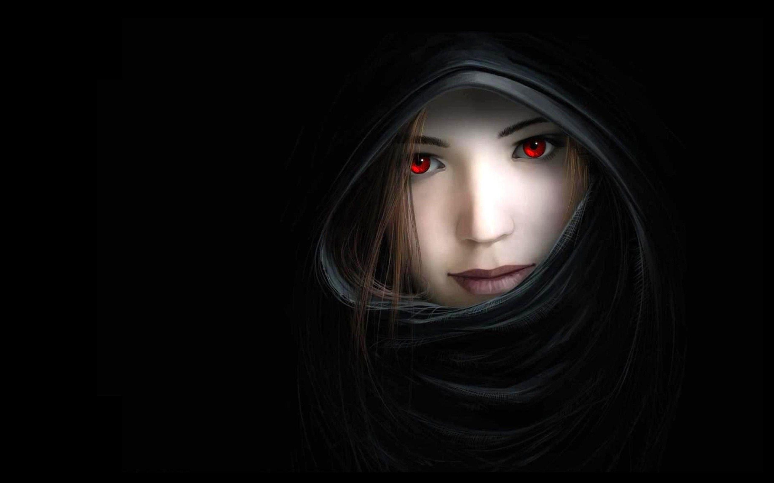 Women dark mouth red eyes artwork noses hooded witches black
