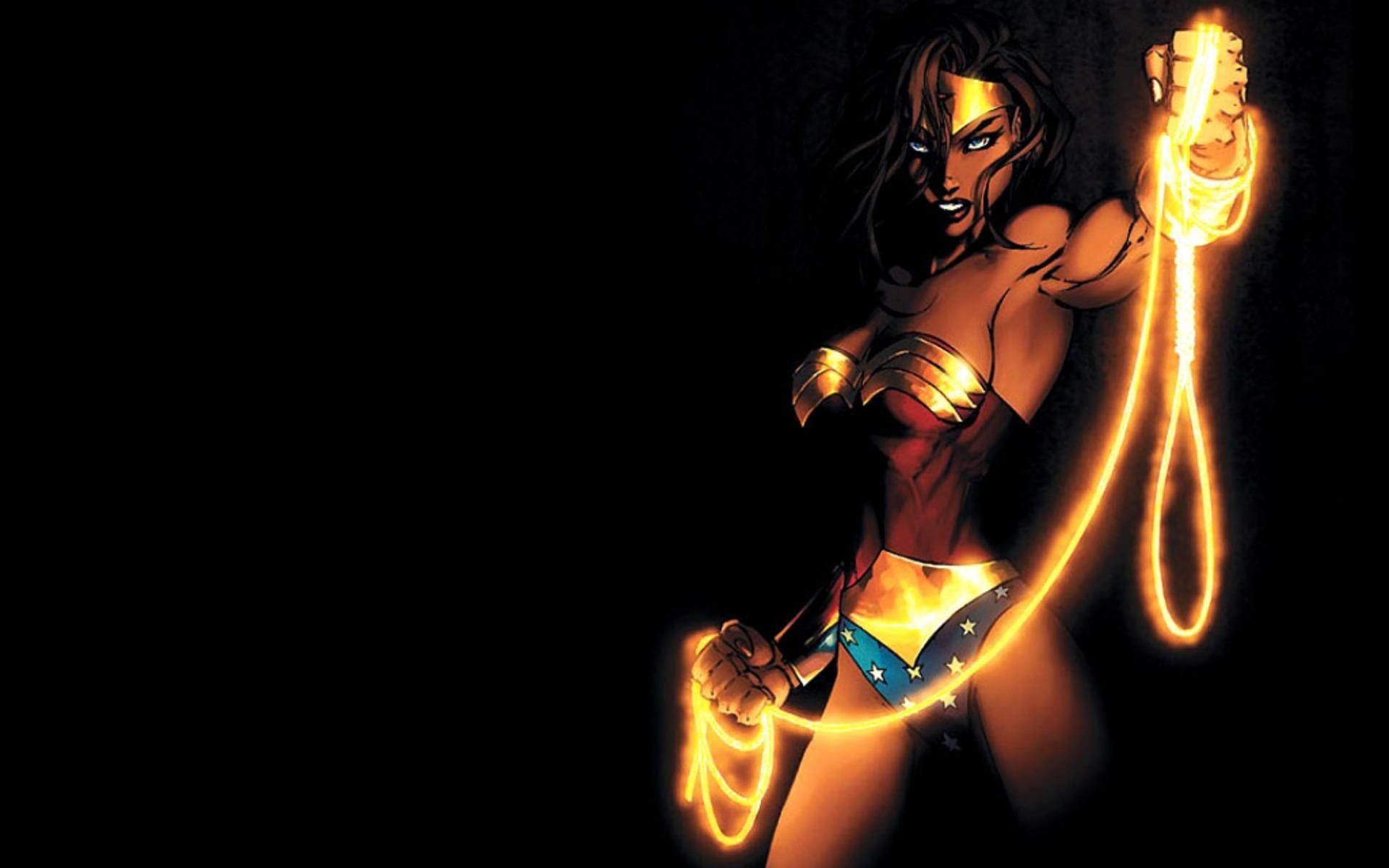 DC Comics, comics girls, black background, tiaras, Wonder Woman wallpaper