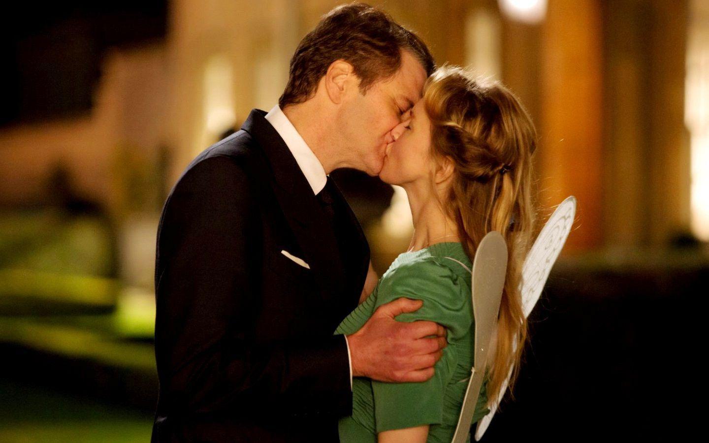 Bridget Jones's Baby Colin Firth Renee Zellweger Kiss Wallpaper