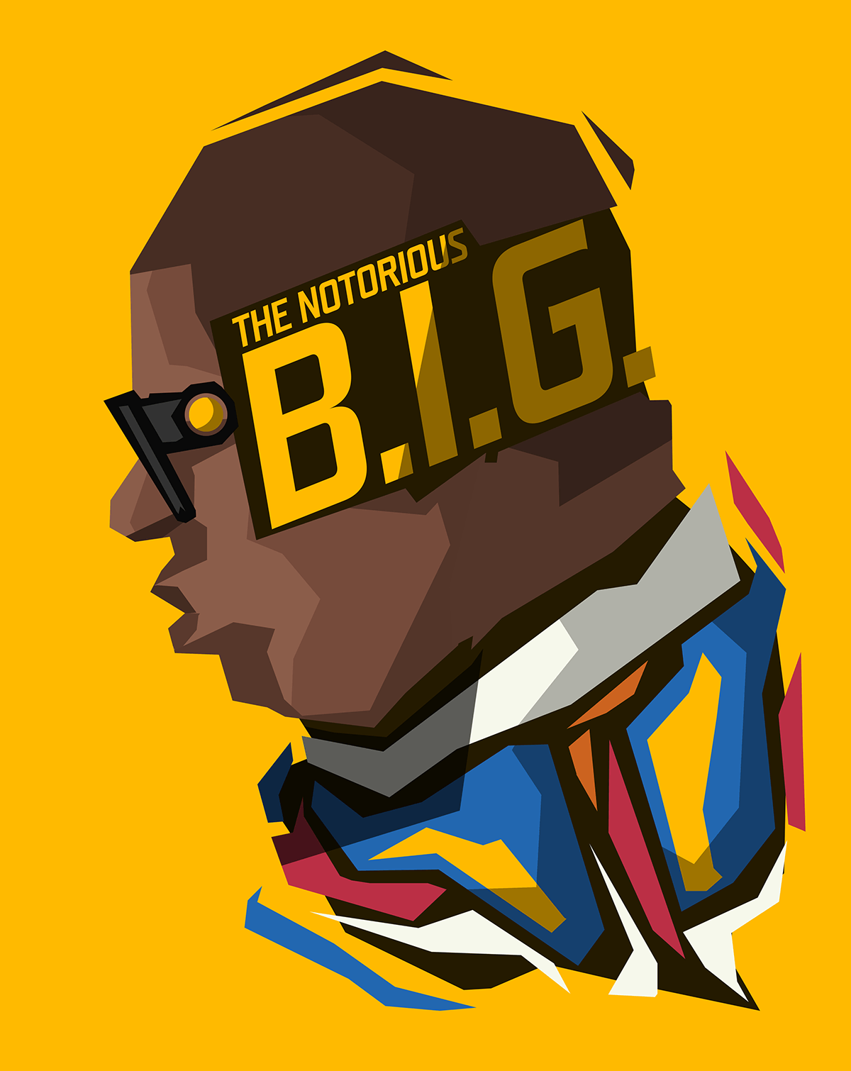 The Notorious B.I.G., #yellow background, #Rapper. Wallpaper No