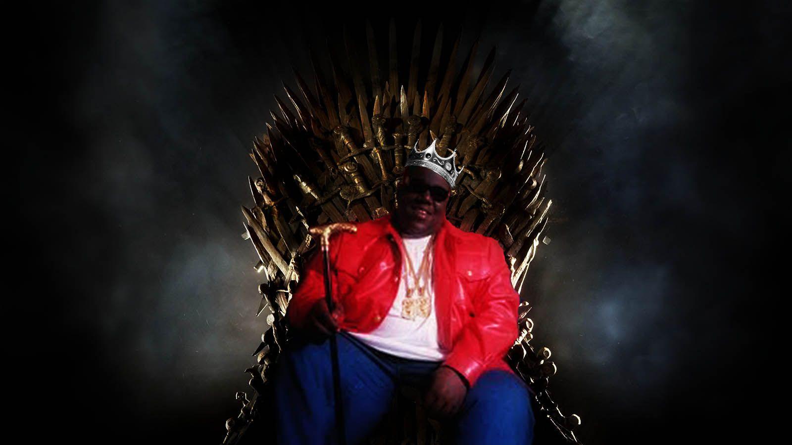 Notorious B I G on game of thrones throne [1600 X 900]