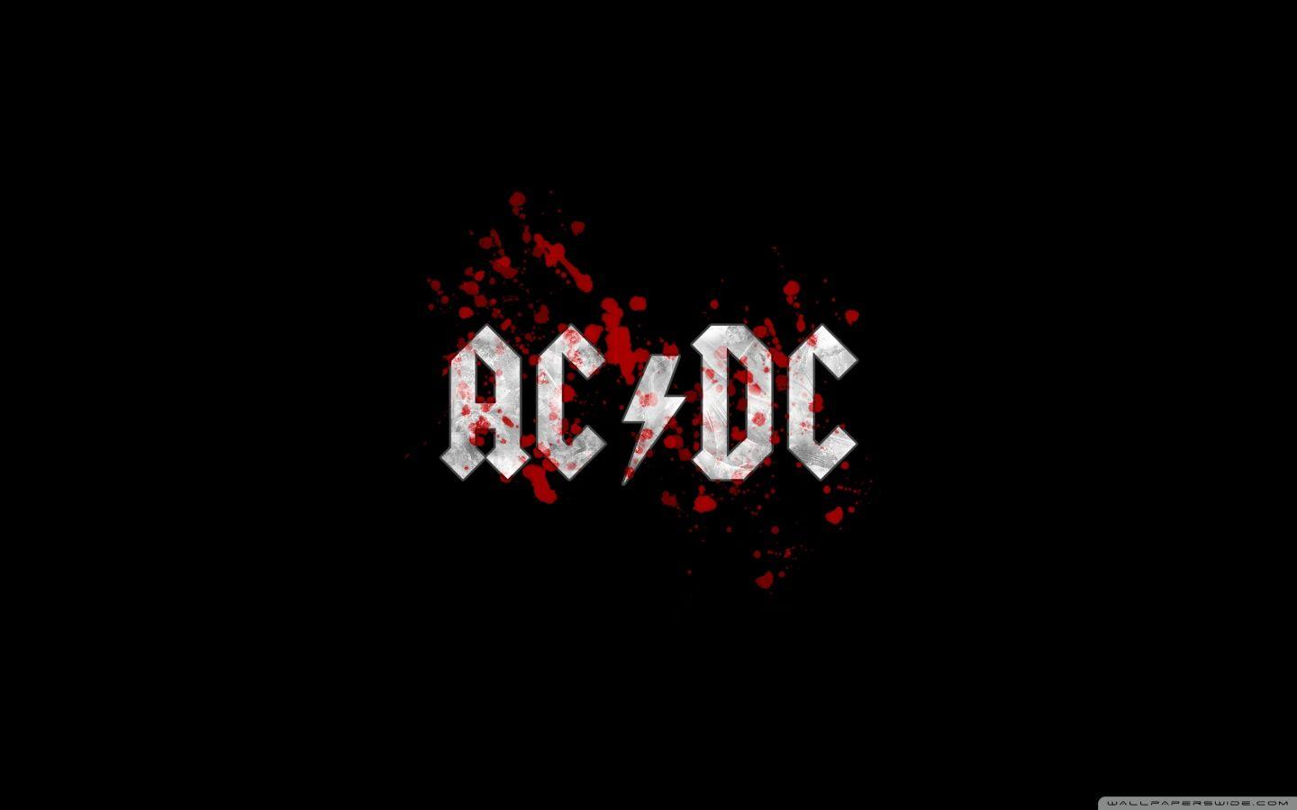 AC DC Blood Logo HD Desktop Wallpaper, Widescreen, Fullscreen