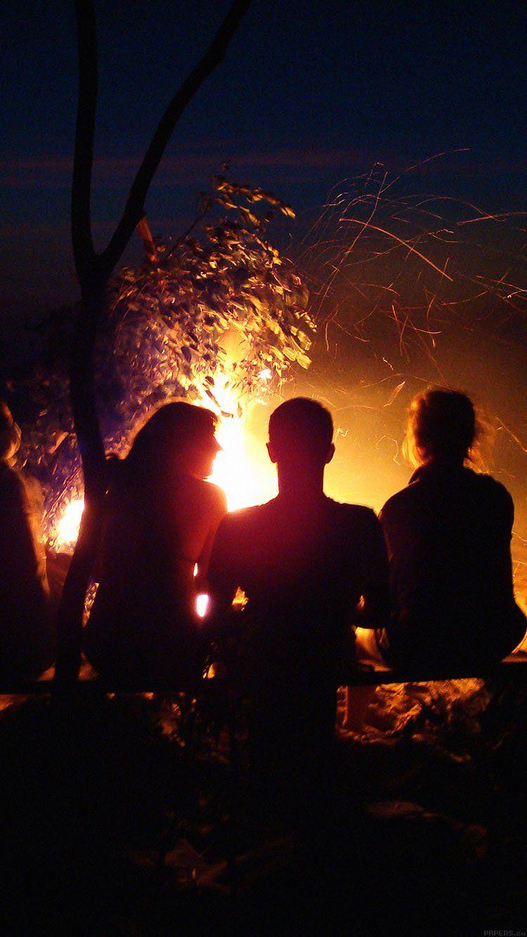 iPhonePapers beach bonfire night camp