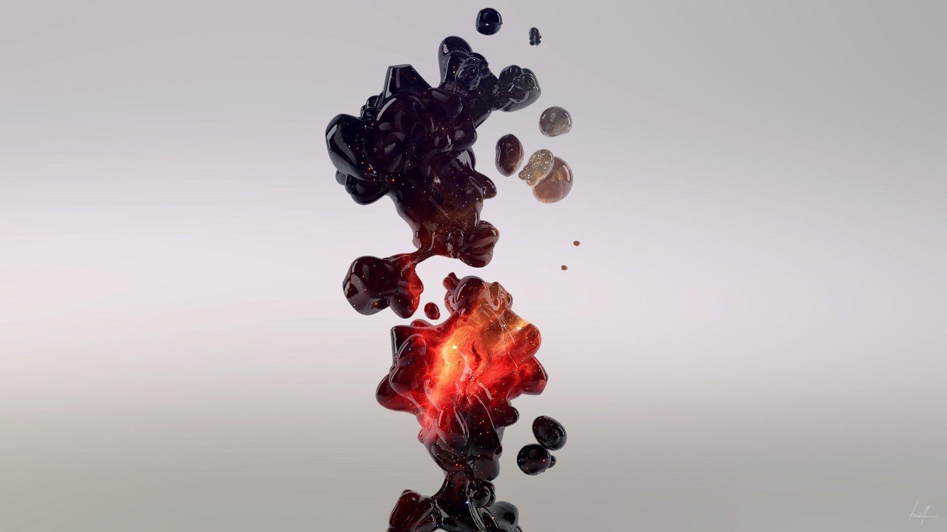 Wallpaper Abstraction, Liquid, Form HD, Picture, Image