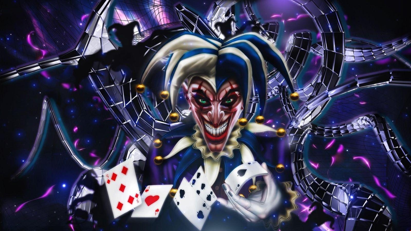 jester cards, smile, abstraction & Dreamy Background