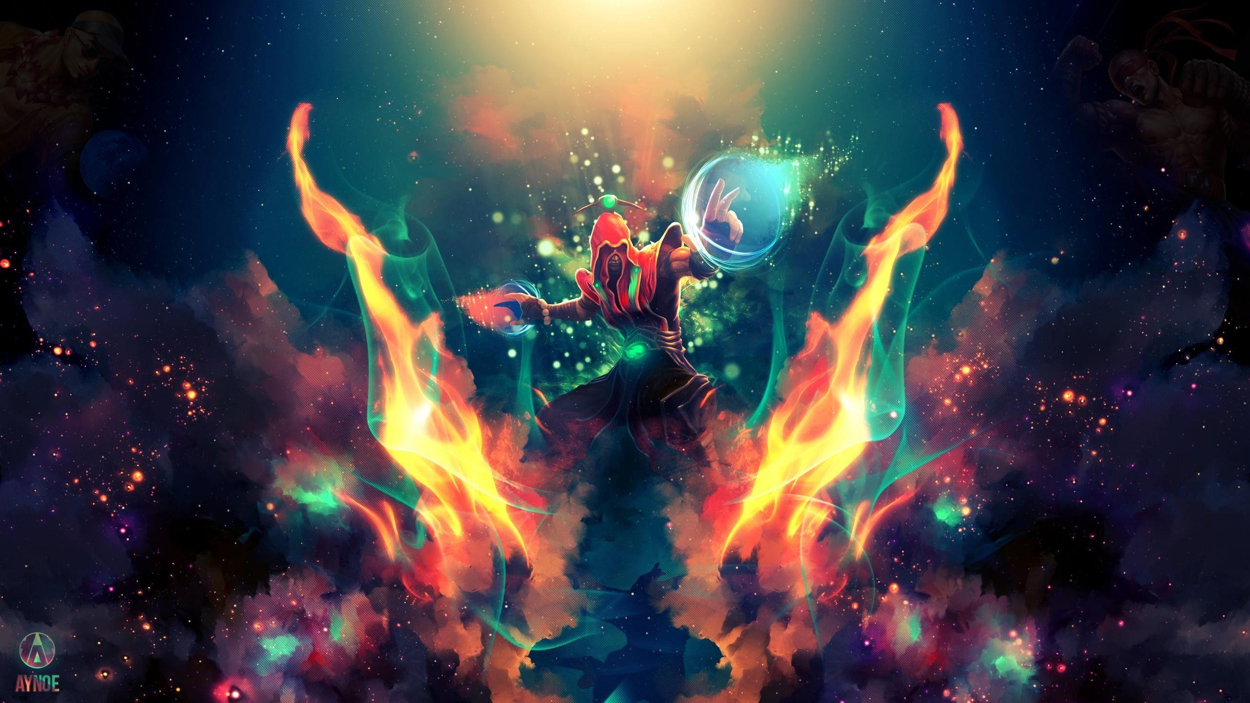 Wallpaper, League of Legends, nebula, Lee Sin, universe, ART