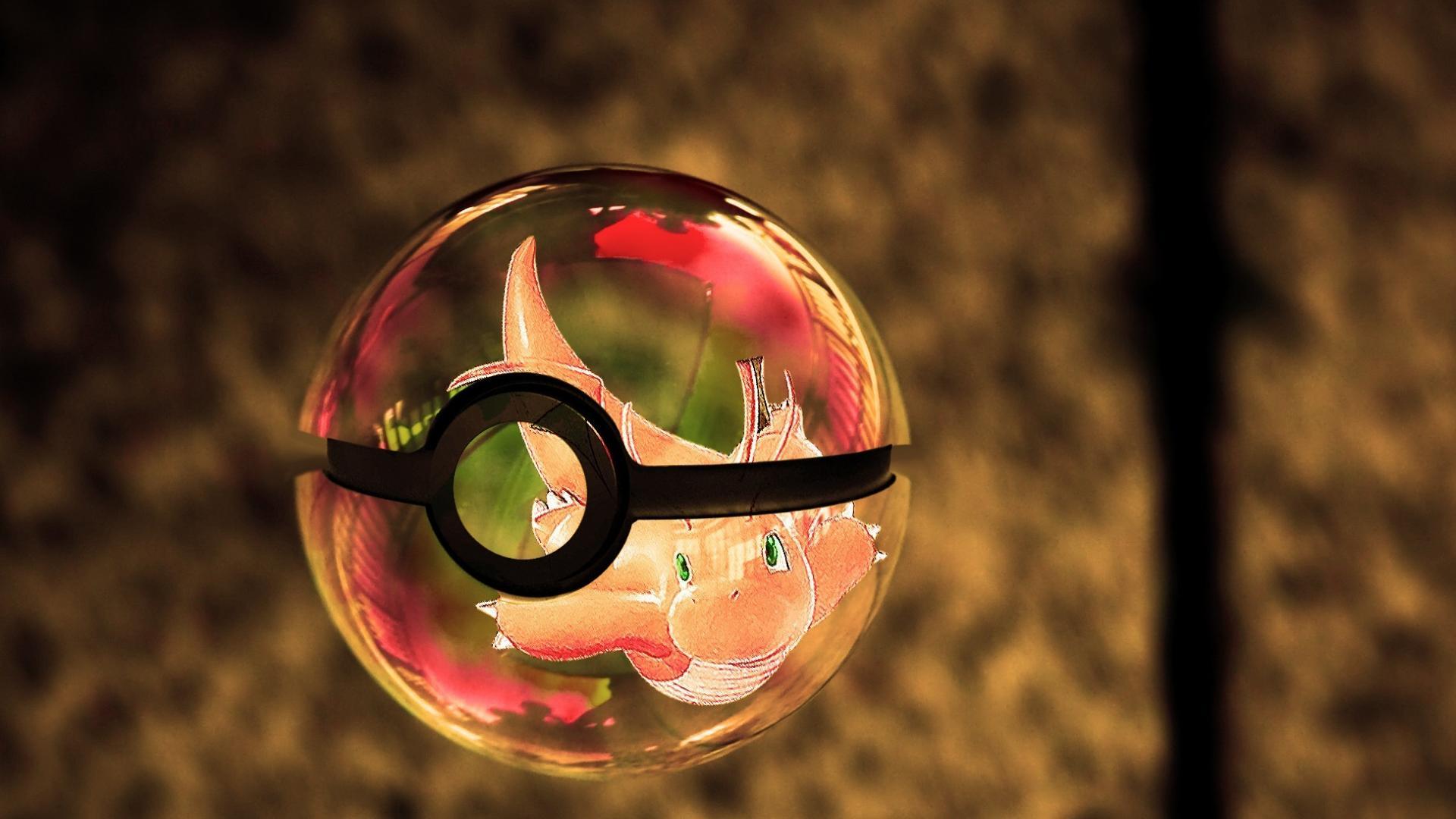 Dragonite poke balls pokemon wallpaper