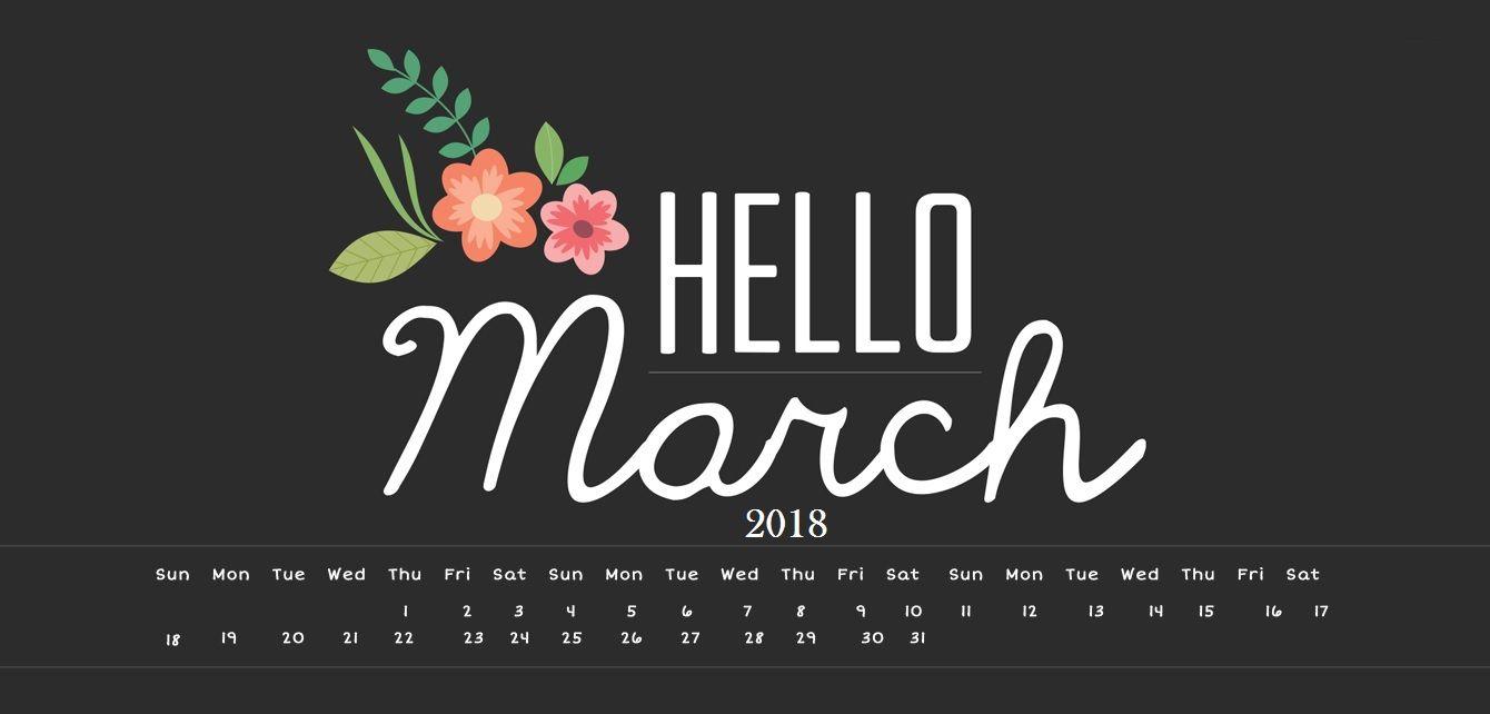 March 2018 Calendar For Canada