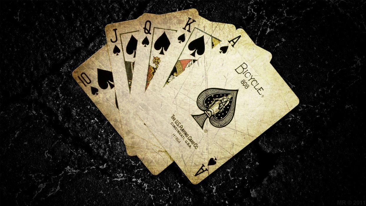Cards poker the game digital art ace of spades card game dark