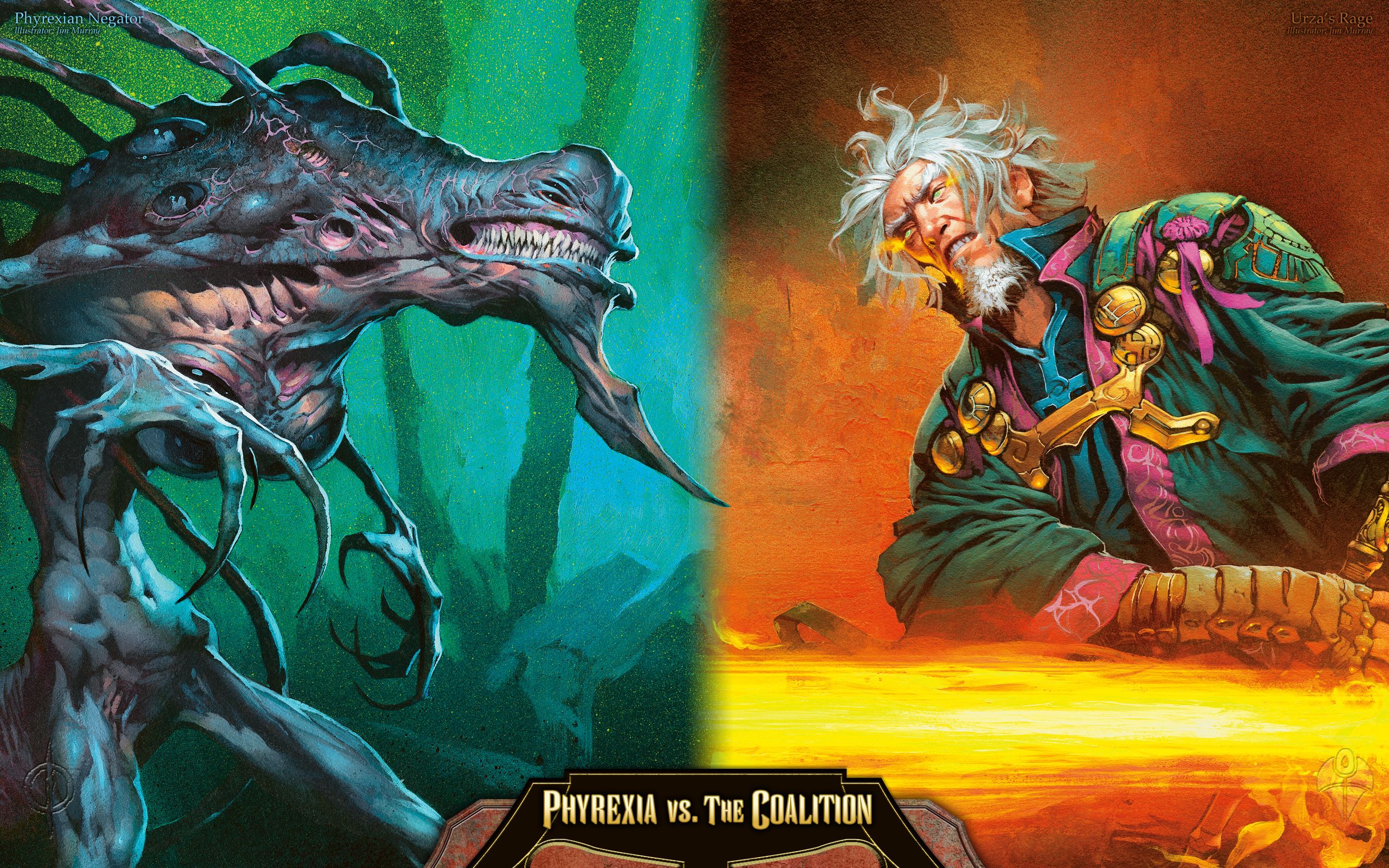 Wallpaper of the Week: Phyrexia vs. the Coalition. MAGIC: THE