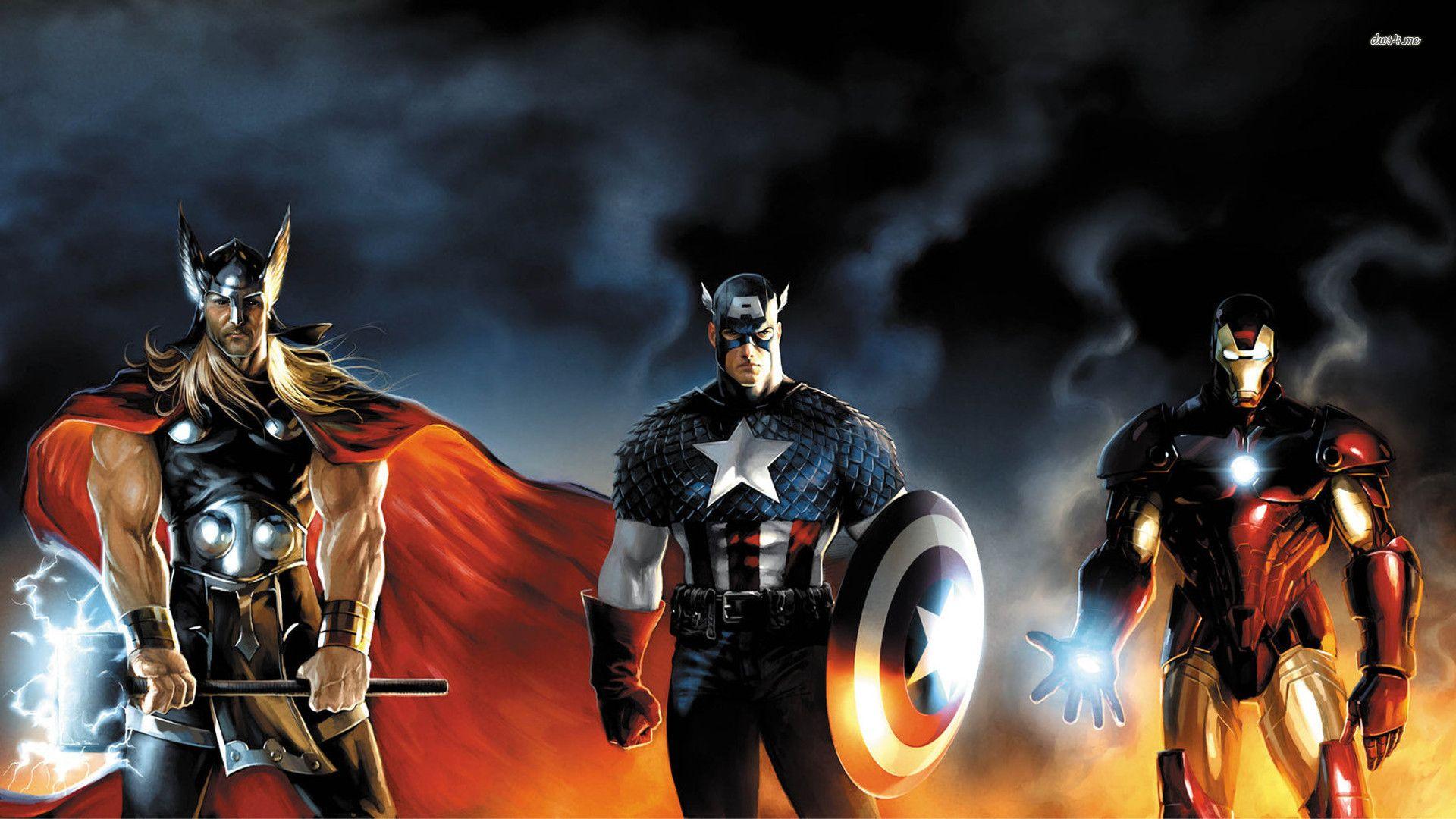 Marvel Wallpaper Thor Captain America Iron Man Desktop