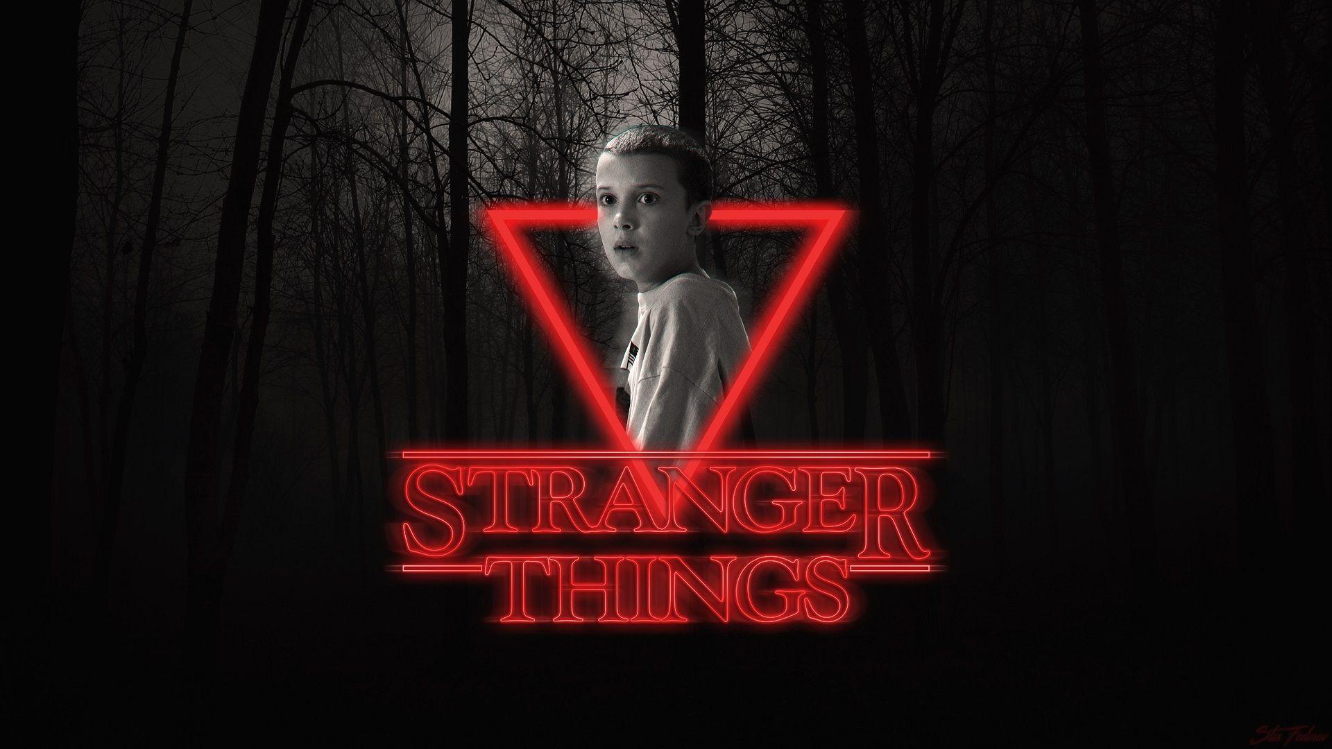 Stranger Things Eleven Neon Poster 1080P Laptop Full HD