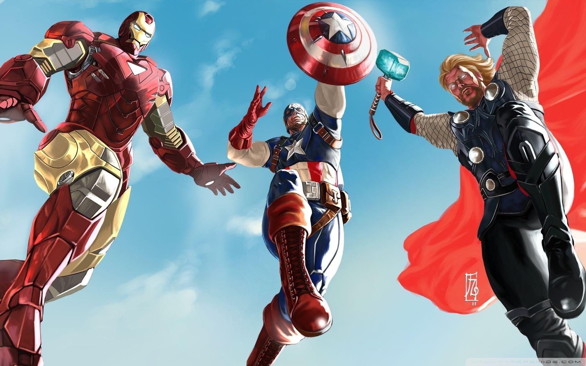 The Avengers Man, Captain America And Thor ❤ 4K HD Desktop
