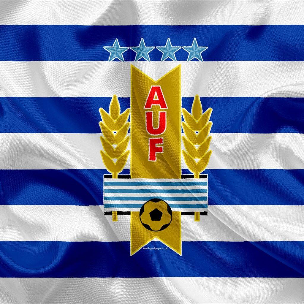 Download wallpaper Uruguay national football team, logo, emblem